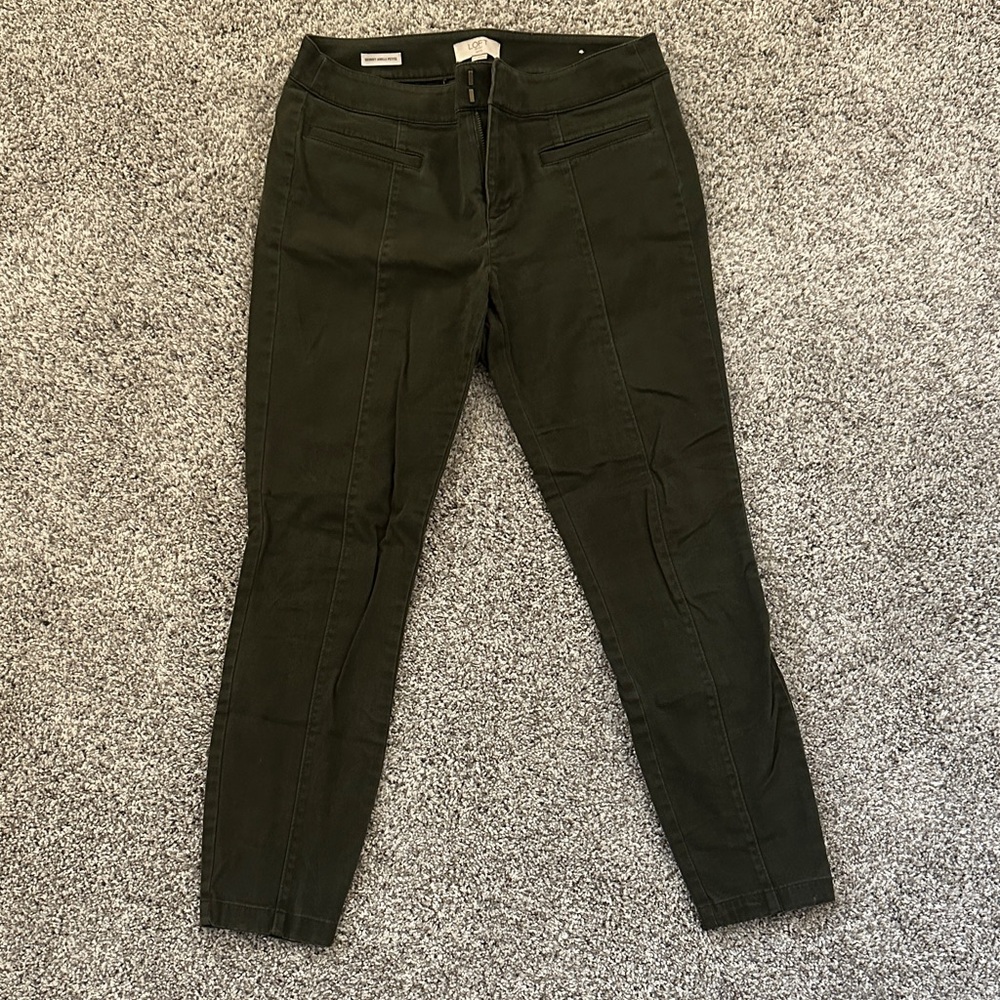 LOFT Dark Green Ankle Pants